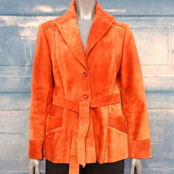 Learsi Women’s Vintage Genuine Argentinian Luxury Suede Leather Coat/Jacket
